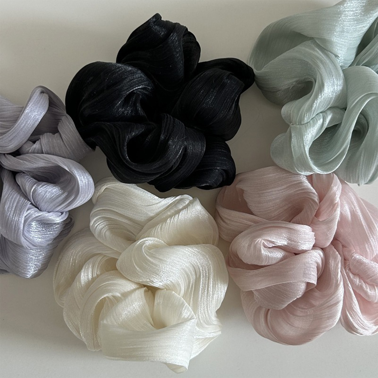 Korean Women Lifestyle - Korean-style Hair Tie Fashionable Pearlescent Large