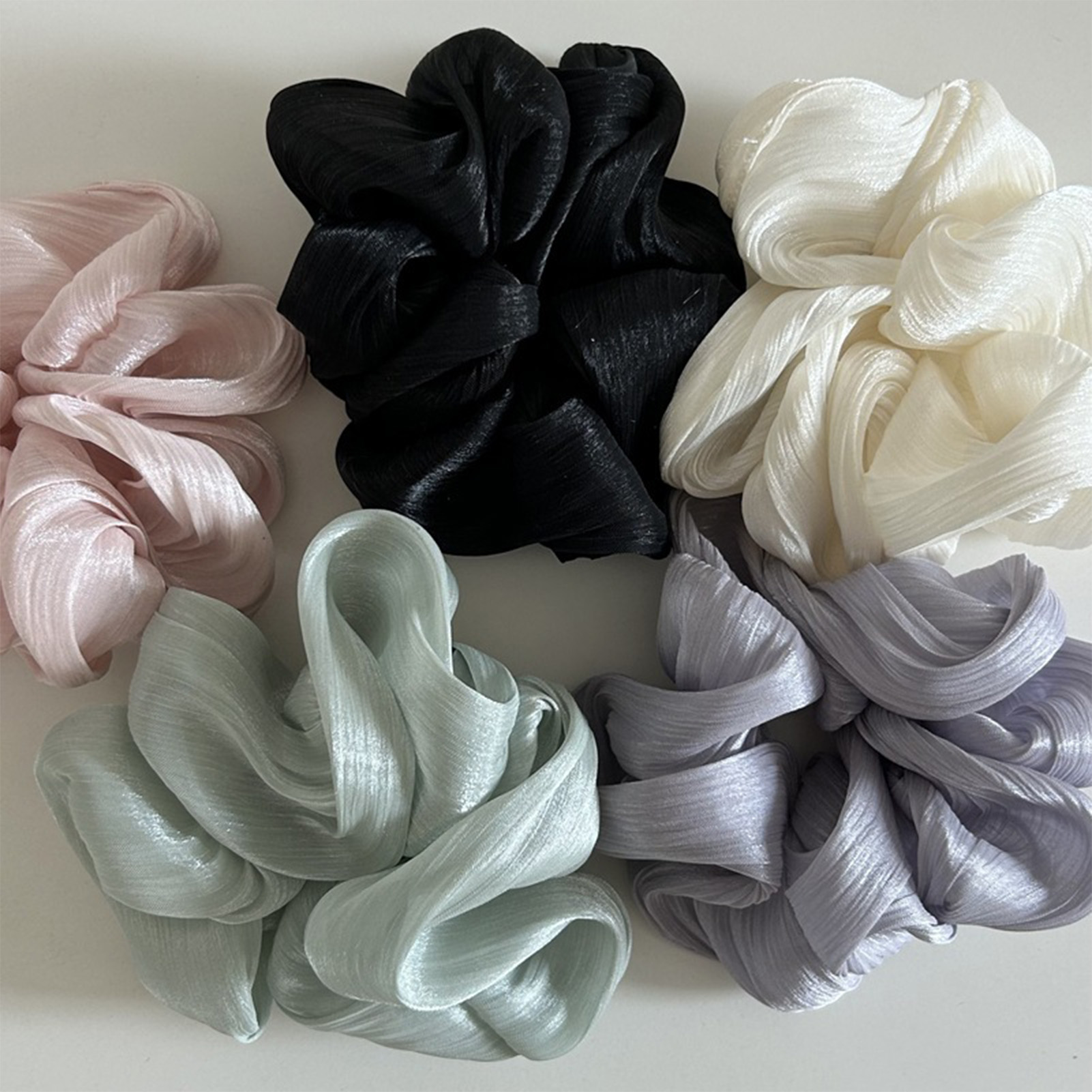 Korean Women Lifestyle - Korean-style Hair Tie Fashionable Pearlescent Large