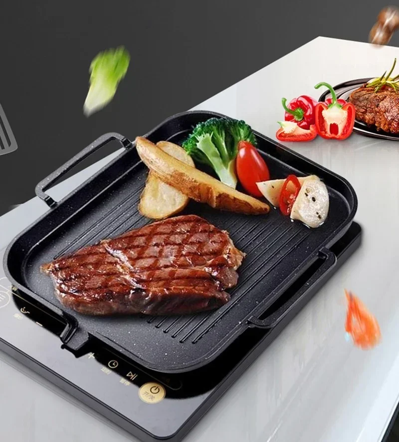Aluminum Frying Pan Non-stick  - Korean Bbq Grill 评论和价格