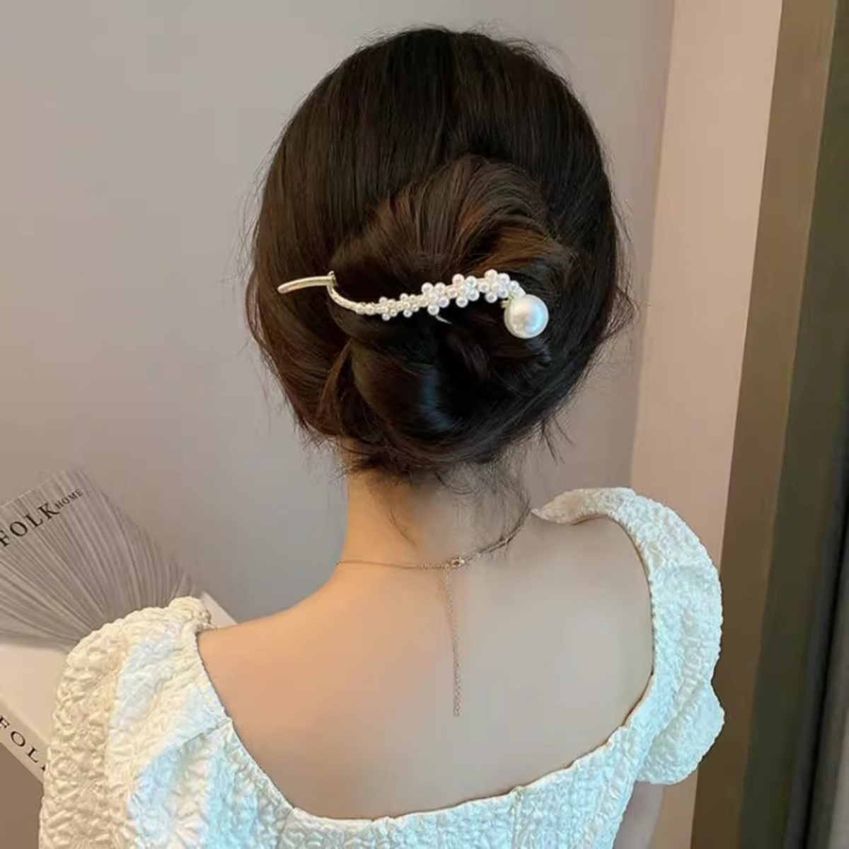 Elegant Glitter Pearl Hair Cli - The Korean Lifestyle 评论和价格
