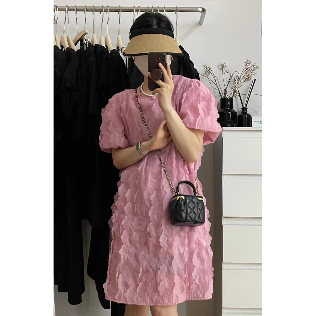 Floral Bubble Sleeve Dress Kor - The Korean Lifestyle 评论和价格